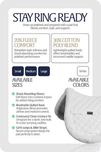 Equinavia Eidsvoll Shaped English Saddle Pad for Show Jumping with Ultra Fleece Trim