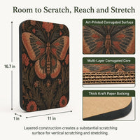 Cat Wall Scratcher, Art Cat Scratching Board for Indoor Cats – Essentials for Cats - Butterfly & Rabbit - image 2