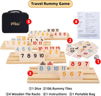Offelec Double Six Dominoes Set - Upgraded Rummy Game With Bag - image 3