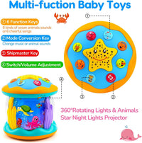 Tsomtto Toddler Toys Ocean Projector Rotating Musical Learning Toys – Fun for Kids & Family - image 2