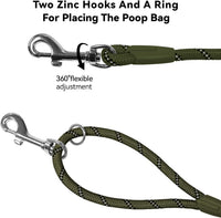 Long Dog Training Leash，Heavy Duty Reflective Rope Lead for Small - Olive Green / 10FT - image 4
