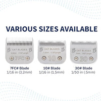 Detachable A Series 7f Blades for Cat Grooming Full Tooth Cuts Length 1/16" - 3.2mm Japanese High Carbon Stainless Steel Cat Grooming Supplies | Compatible A5 Series(7F Cat)