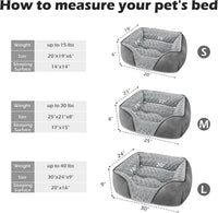 Rectangle Washable Orthopedic Dog Bed for Small - L(30"x 24"x 9") / Light Grey - image 3