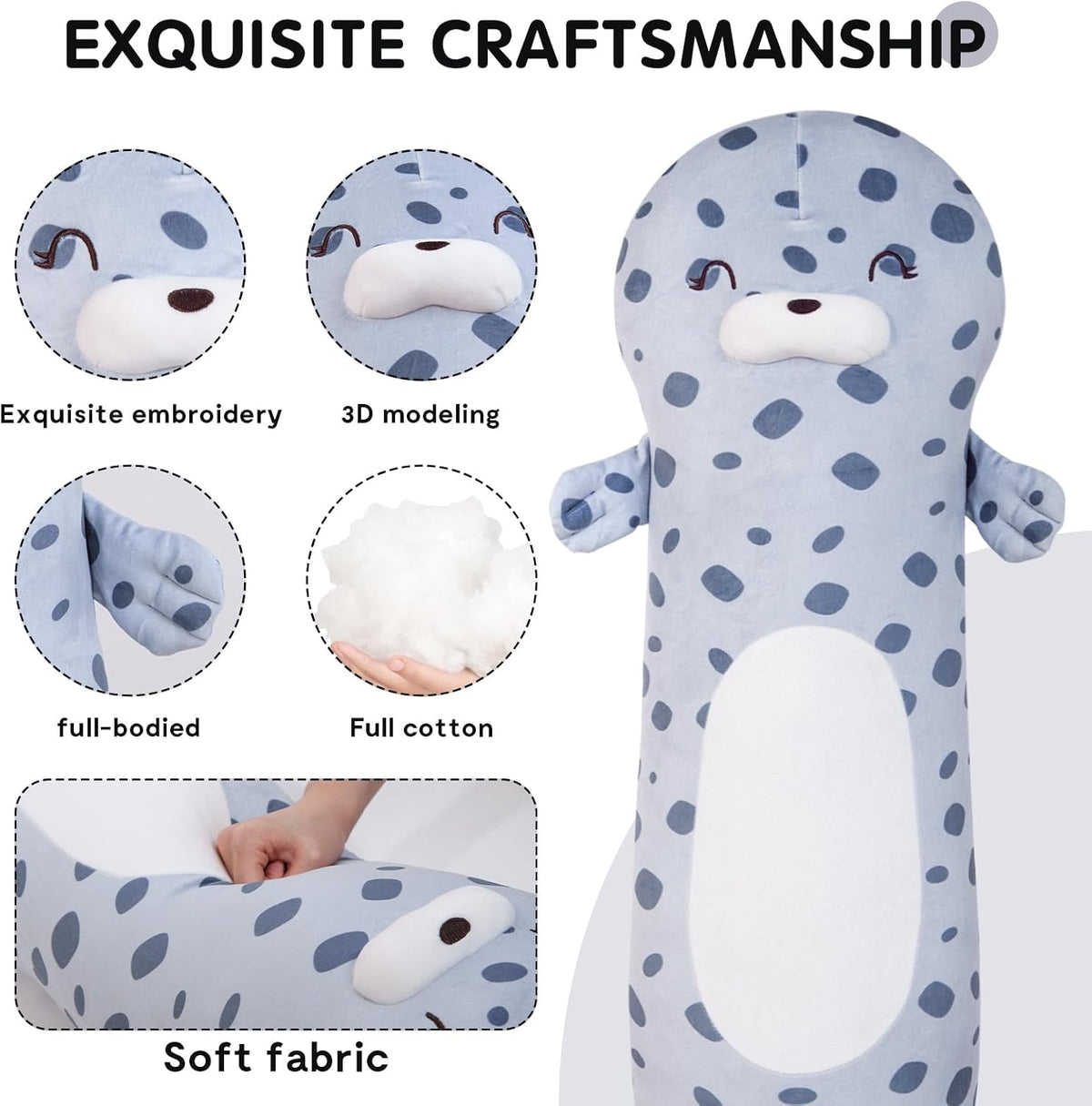 Dalmao 36" Cat Stuffed Animal - Seal / 22 inch - image 2