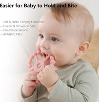 3 Pack Ring Teether Baby Infant Toys, Baby Essentials - Purple Pink White - image 4