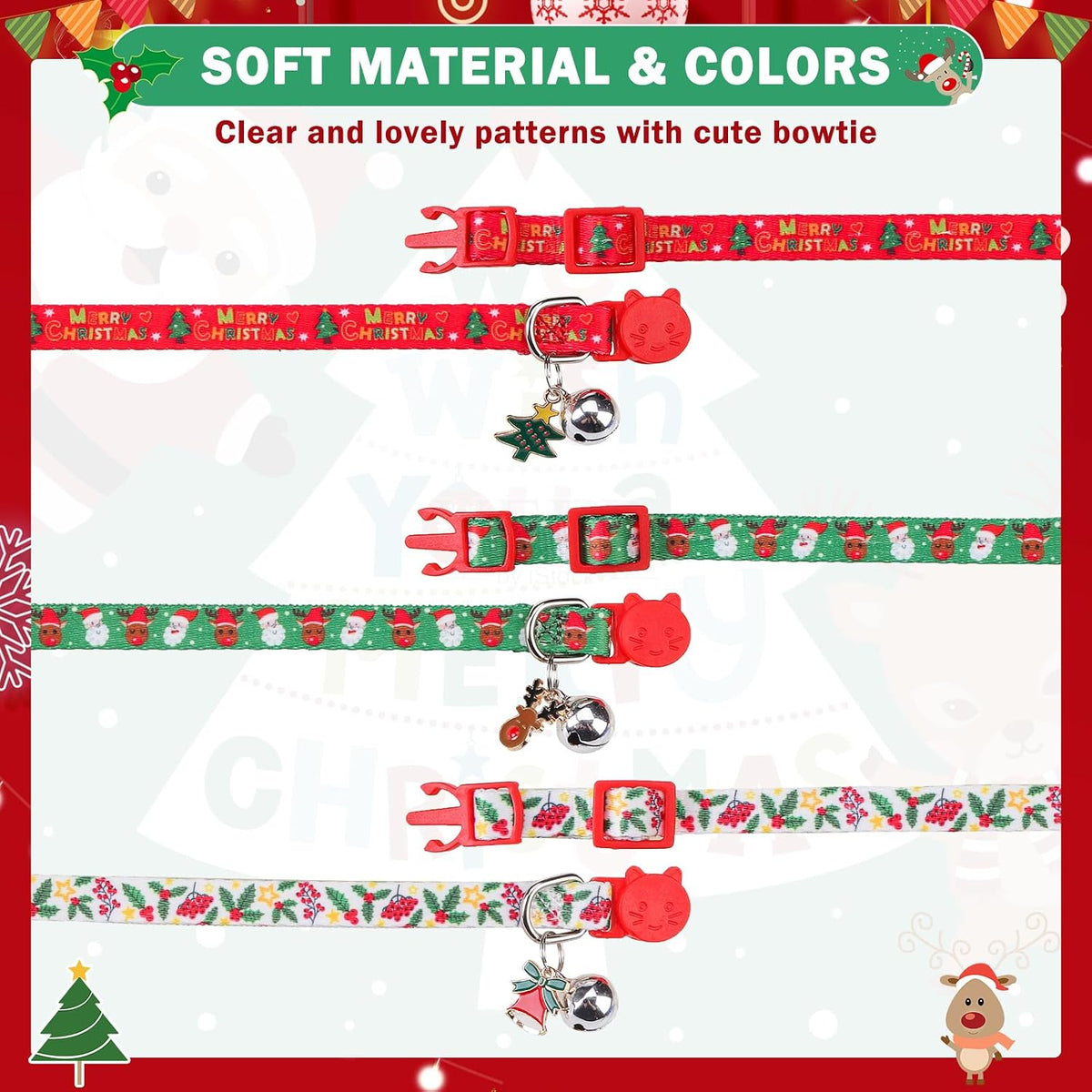 Breakaway Cat Collars with Bell - Christmas - image 2