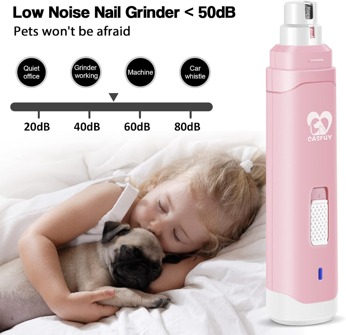 Casfuy Dog Nail Grinder Upgraded - C-Pink - image 3