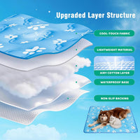 Dog Cooling Mat, Extra Large Cooling Dog Bed Mat for Indoor & Outdoor, Q-Max>0.5, Machine Washable - Blue / Large - image 3