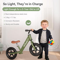 Toddler Balance Bike for 3-5 Year Old 12” No Pedal Training Bike Toys - BK-GREEN - image 3