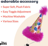 Huxley & Kent Party Crown Hat for Dogs & Cats - Large / Pink Party Time