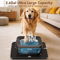 10L No Spill Dog Water Bowl Stainless Steel for Messy Drinkers – Essentials for Dogs - Black - image 2