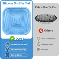 Silicone Snuffle Mat for Dogs 23.6"x 15.7" Large Slow Feeder Mat - Blue:23.6"x23.6" - image 4