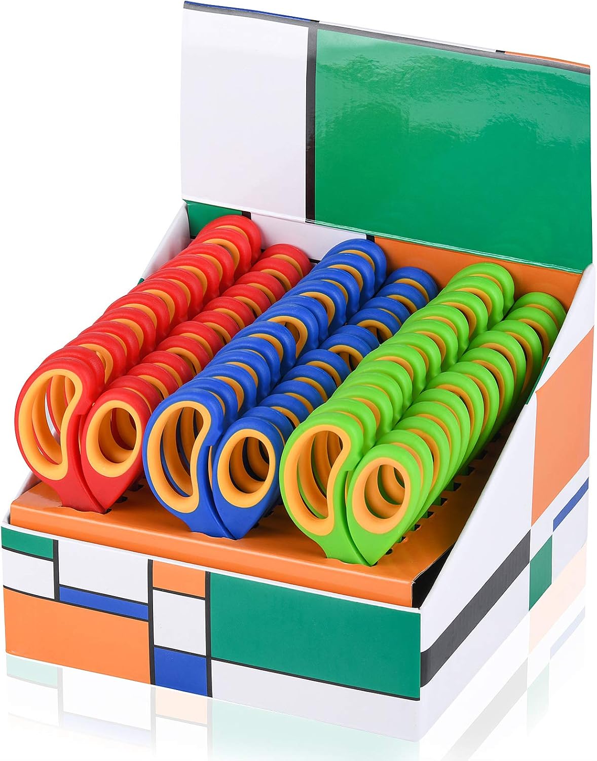 Kids Scissors 5"，5 Inch School Bulk Classroom Student Blunt Scissors – Fun for Kids & Family - 36