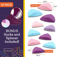 Special Supplies 10 piece rubber stepping stones for kids in bright colors - view 7