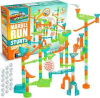 Marble Genius marble run stunts super set with trampolines and marbles