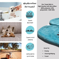 Penny & Niko Microfiber Pet Towel Mitts - Standard - 4 pack / Sky Blue - image 4