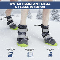 Spark Paws Dog Winter Boots, Waterproof Snow Booties - Gray Camo / Size 1: 1.6"x2.2"(W*L) (Pack of 4) - image 4