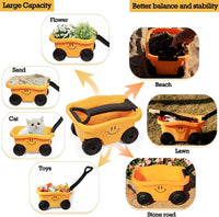 7PCS Kids Gardening Tools, Long Shovel, Rake for Leaves, Spade - Multicolor - image 3