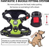 PoyPet No Pull Dog Harness Medium with Front Clip & Neck Release - XS / Green - image 2