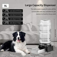 Marchul 1.1 Gallon Cat Water Dispenser - 2.4 Gallon Waterer + Mat - image 2