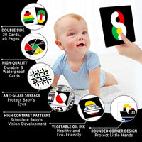 High Contrast Black and White Baby Cards for Newborns 0-3 Months – Fun for Kids & Family - 3-6 Months - image 4
