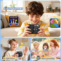 Kids Instant Print Camera with 5 Rolls Print Paper - Black - image 4