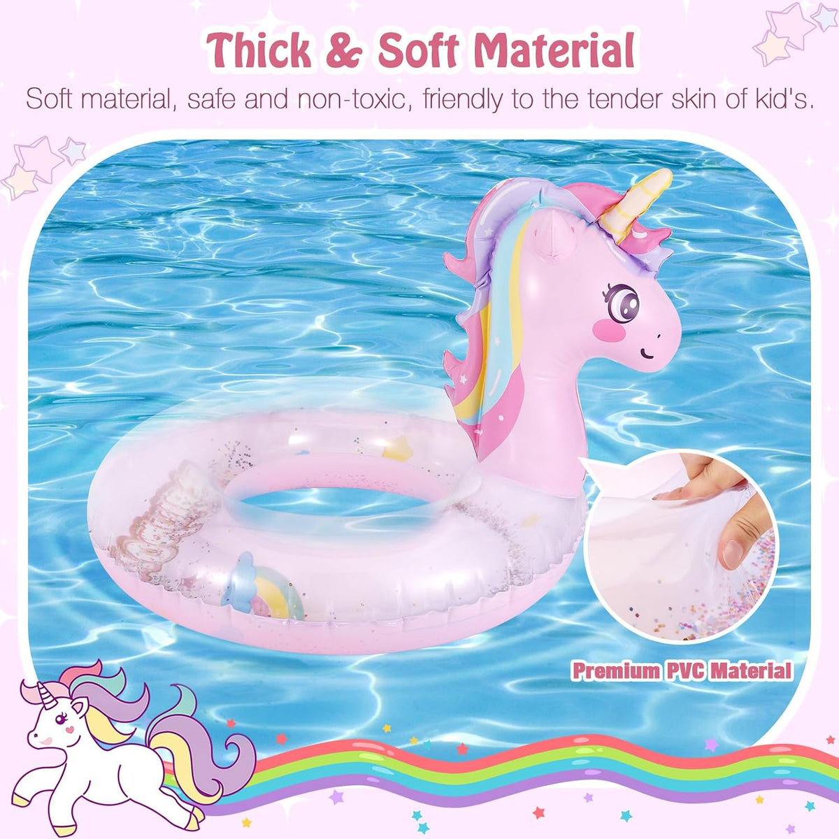 Moko Inflatable Swimming Rings - Pink / 70# - image 2