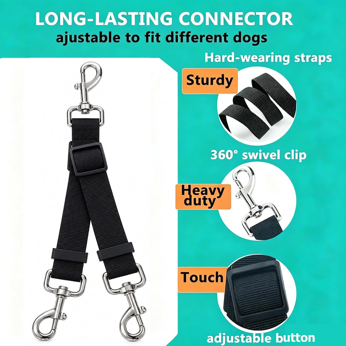 Waterproof 2 inch wide dog grooming belly band with adjustable connector - view 2