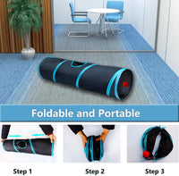Cat Tunnel Tube Toys，Tunnels for Indoor Cats - 2 Way Black Blue - image 2