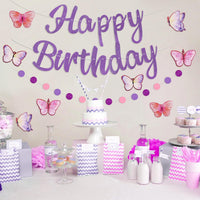 Halloween Birthday Banner - Purple / Butterfly - image 4