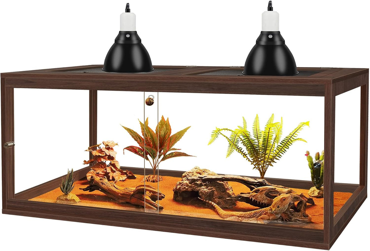 PROLEE Retile Tank, Bearded Dragon Tank - Walnut / 81 Gallons