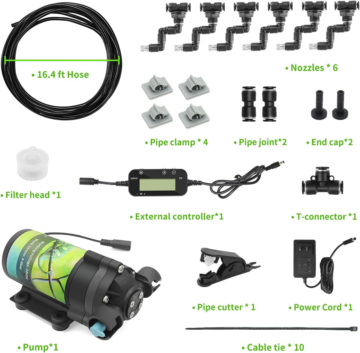 Reptile Misting System with Timer, 6 Nozzles, Self-Priming Pump - MINI with TIMER - image 3