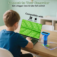 Odatay 1000X Digital Kids Microscope Kit with 12 Slides & 2" Screen - Navy Blue - image 3
