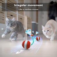 YVE LIFE Interactive Cat Toys Ball for Indoor Cats - Burgundy - image 2