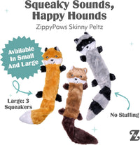 ZippyPaws Skinny Peltz No Stuffing Dog Toy Pack to Keep Them Busy - Variety Pack - Large (3-pack) - image 3