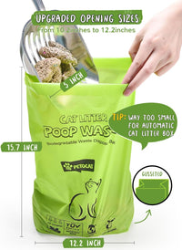 Cat Litter Bags for Poop Biodegradable Cat Waste Disposal Bag - green - image 2
