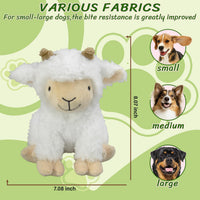 Squeaky Stuffed Dog Toys, Chew Dog for Large Medium Small Breeds – Essentials for Dogs - White - image 3