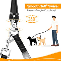 XiaZ Double Dog Leash for Two Dogs Perfect for Small Medium Dogs - Black / Medium/Large - image 4