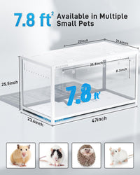 BUCATSTATE Hamster Cage 3.0, Large Hamster Enclosure – Essentials for Small Pets - 47.0"L x 23.6"W x 25.5"H / White - image 2