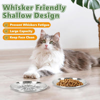 4-Pack Stainless Steel Cat Food Bowls, Whisker-Friendly Plates – Essentials for Cats - 2 - image 4