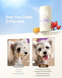 HICC PET Tear Stain Softening Balm All-Natural Tear Stain Remover for Dogs and Cats - Softens & Prevents Tear Stains, Soothes Redness Sensitive Eyes, Long-Lasting Moisturizing Eye Care - 1.06 oz