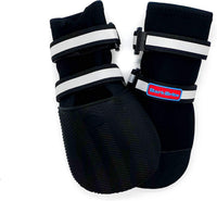 All Weather Neoprene Paw Protector Dog Boots with Reflective Straps - Black / XXL