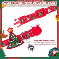 PUPTECK Halloween Cat Collar Breakaway with Bells, Kitten Outfit – Essentials for Cats - Blue&Green&Red / NECK (7.87"-11.8") - image 4