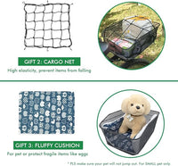 Rear Bike Basket, Tool-Free Install, Dog/Pet Carrier, Ebike Electric Bicycle Back Cargo Basket, Fits Most Rear Racks, with Waterproof Cover, Cargo Net