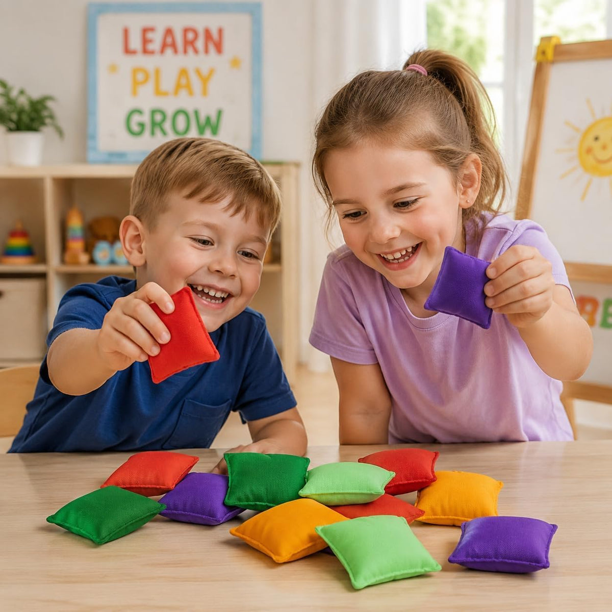 Small Colorful Nylon Bean Bags for Hand Toss Games - 2in-20 Pcs - image 2
