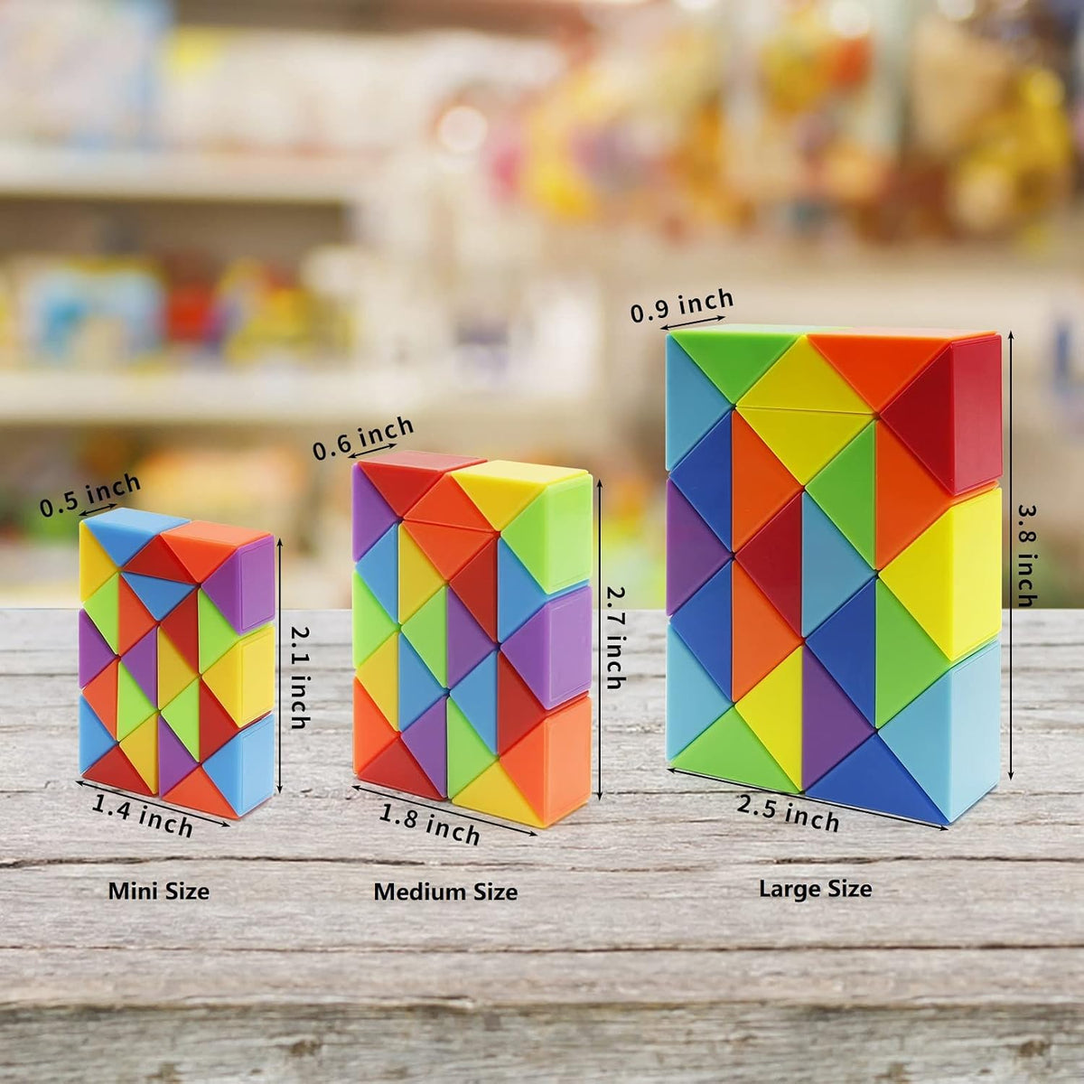 30 Pack Medium Snake Cube Fidget Toys Stocking Stuffers for Kids – Fun for Kids & Family - Rainbow 30pcs - image 2