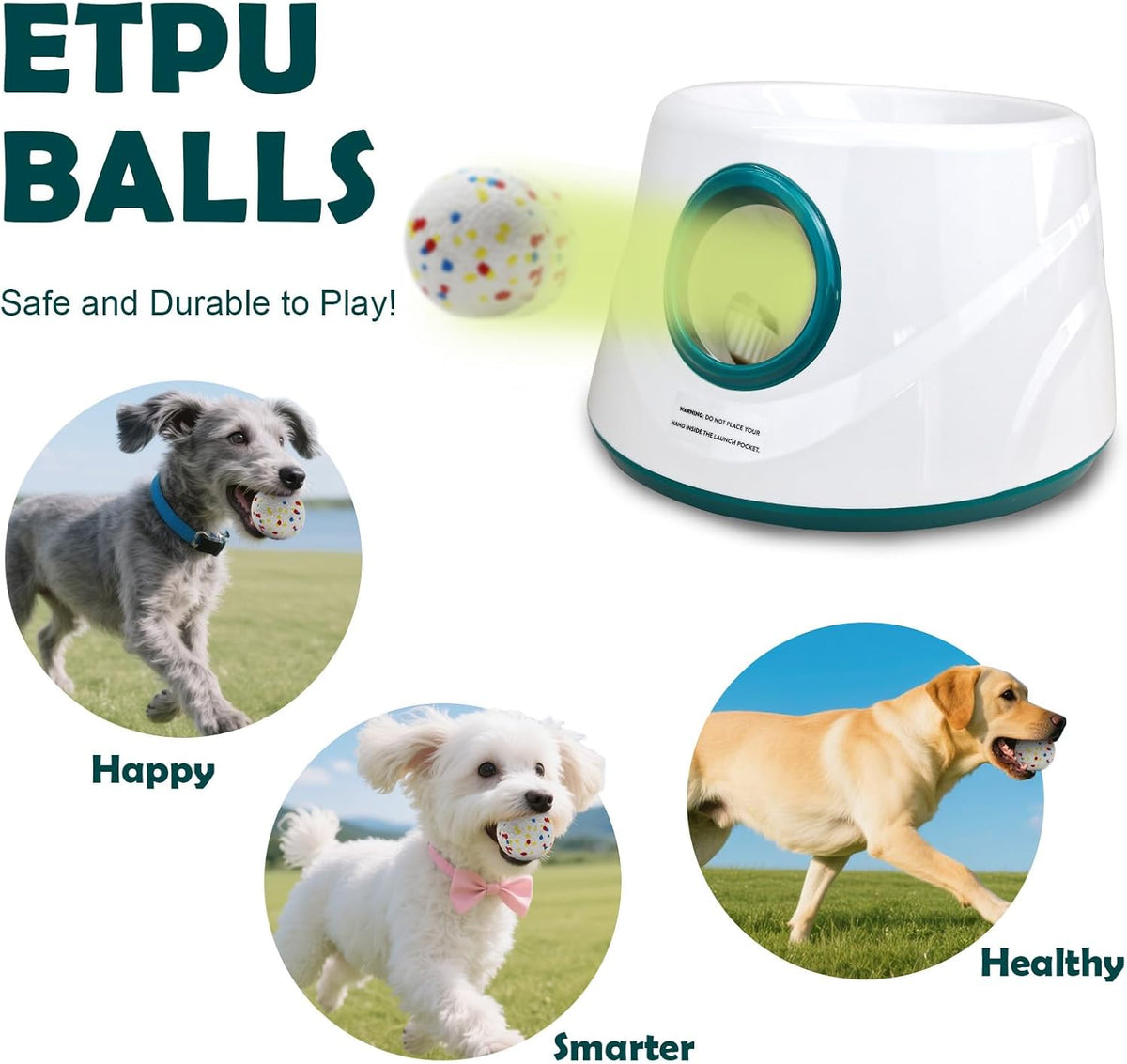 MEKAPLE Automatic Dog Ball Launcher - Dark Green - image 3