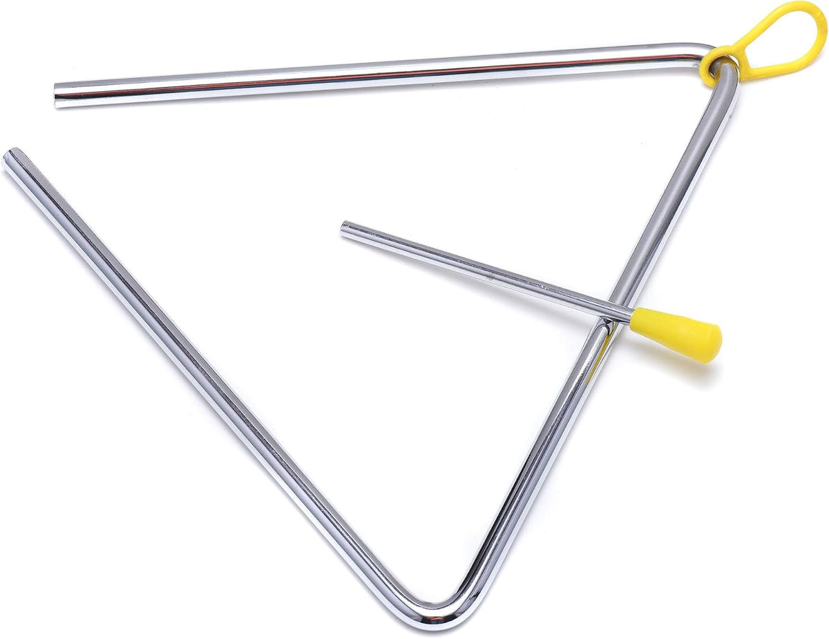 6 Inch Musical Steel Triangle Percussion Instrument With Striker – Fun for Kids & Family - 8 Inch - image 3