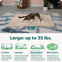 FurHaven ThermaNAP Self Warming Cat Mat - Large - 36"L x 24"W / Cream - image 3
