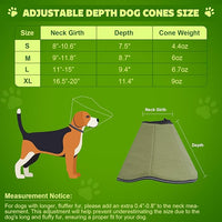 Soft Dog Cone After Surgery: Comfortable Dog Cones Collar for Stop Licking Biting - Adjustable Elizabethan Collar for Dogs fit for Small Medium Large Dogs (Green, XL)